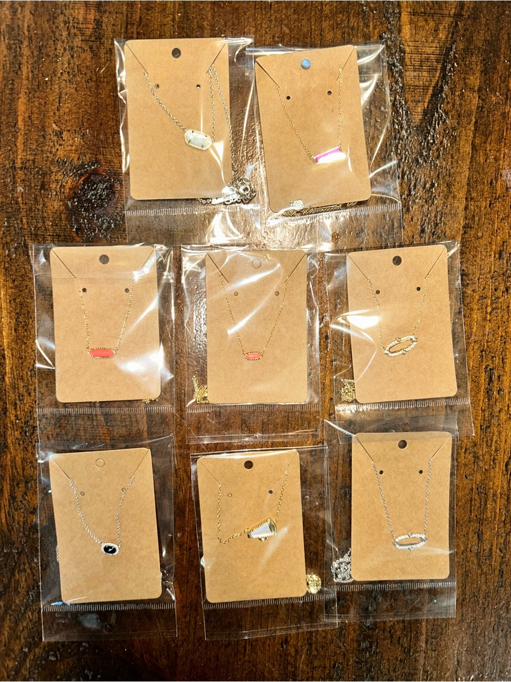 KENDRA SCOTT Lot Of 8 Necklaces 16 Inches Gold And Silver, Ass Colors
